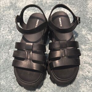 Torrid Black Strappy Sandals
